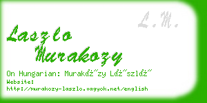 laszlo murakozy business card