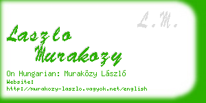 laszlo murakozy business card